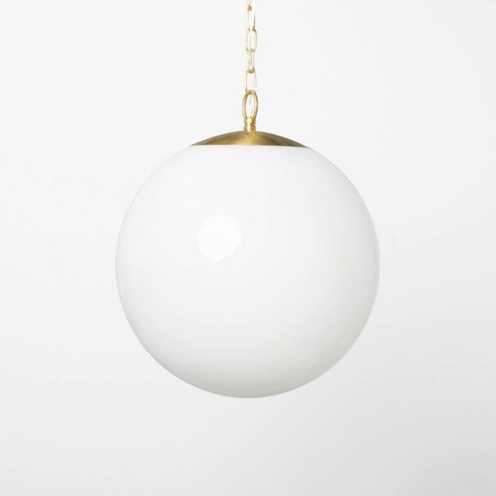 Milk Glass Ceiling Pendant Brass - Threshold designed with Studio McGee